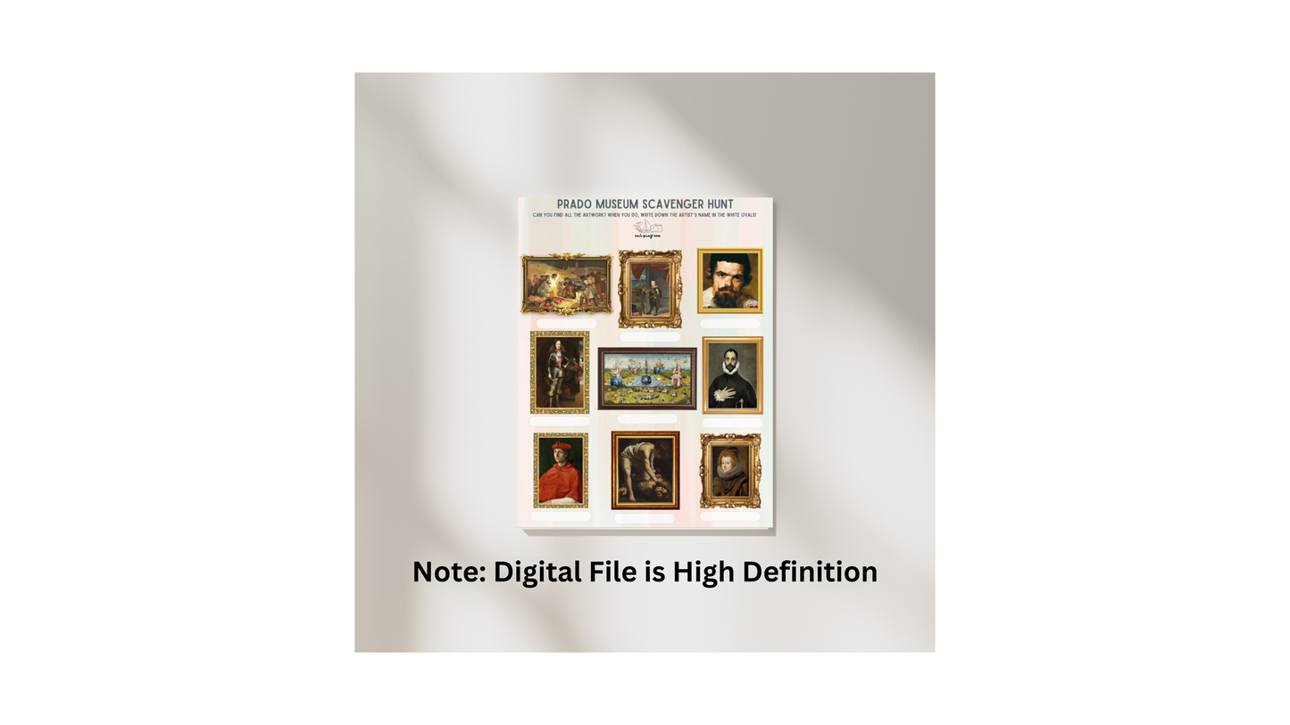 Prado Museum Treasure Hunt for Kids Printable PDF