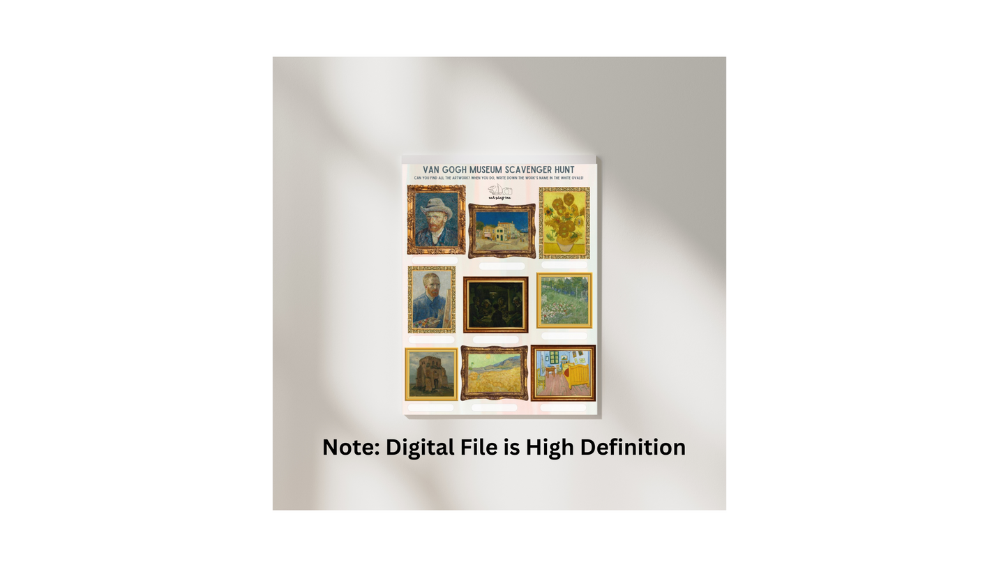 Amsterdam Treasure Hunt for Kids 3-Pack (City, Rijksmuseum, and Van Gogh Museum) Printable PDFs