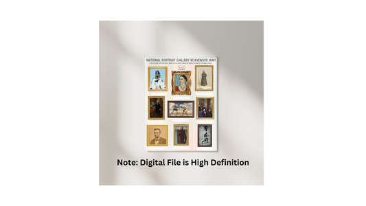 Smithsonian National Portrait Gallery Treasure Hunt for Kids Printable PDF