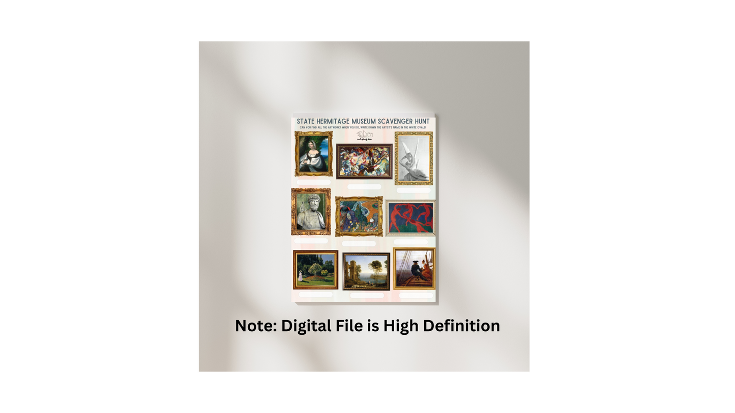 State Hermitage Museum Treasure Hunt for Kids Printable PDF
